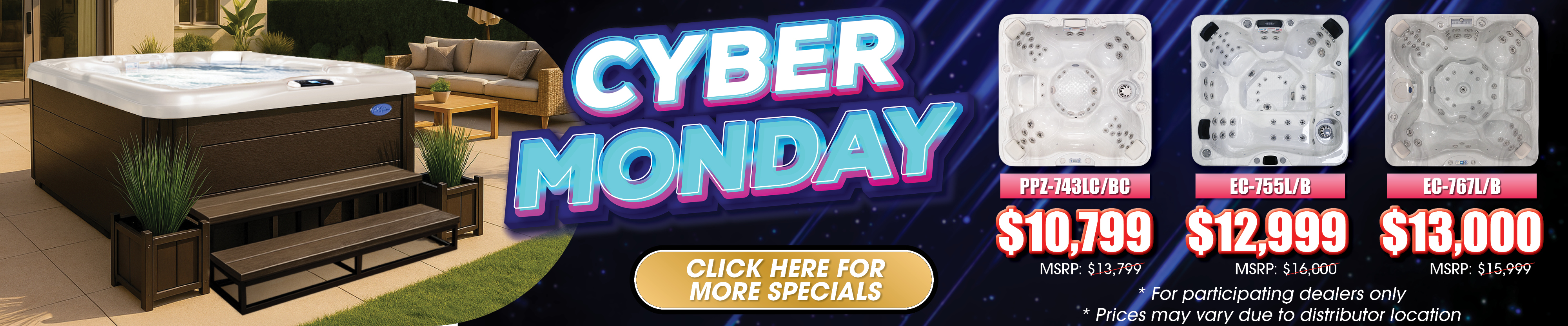 Calspas hot tub being used in a family setting - Lyon